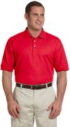 An image of a Custom Devon and Jones Men's Pima Pique Short Sleeve Polo in Red!