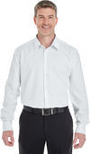 Am image of a Custom Devon & Jones Men's Crown Collection Royal Dobby Shirt in White!