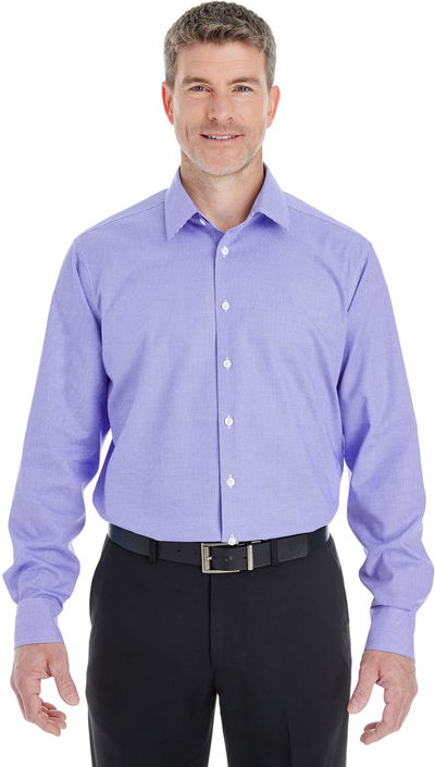 Am image of a Custom Devon & Jones Men's Crown Collection Royal Dobby Shirt in Grape!