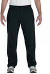 Am image of a Custom Gildan Heavy Blend Open Bottom Sweatpants in Black!