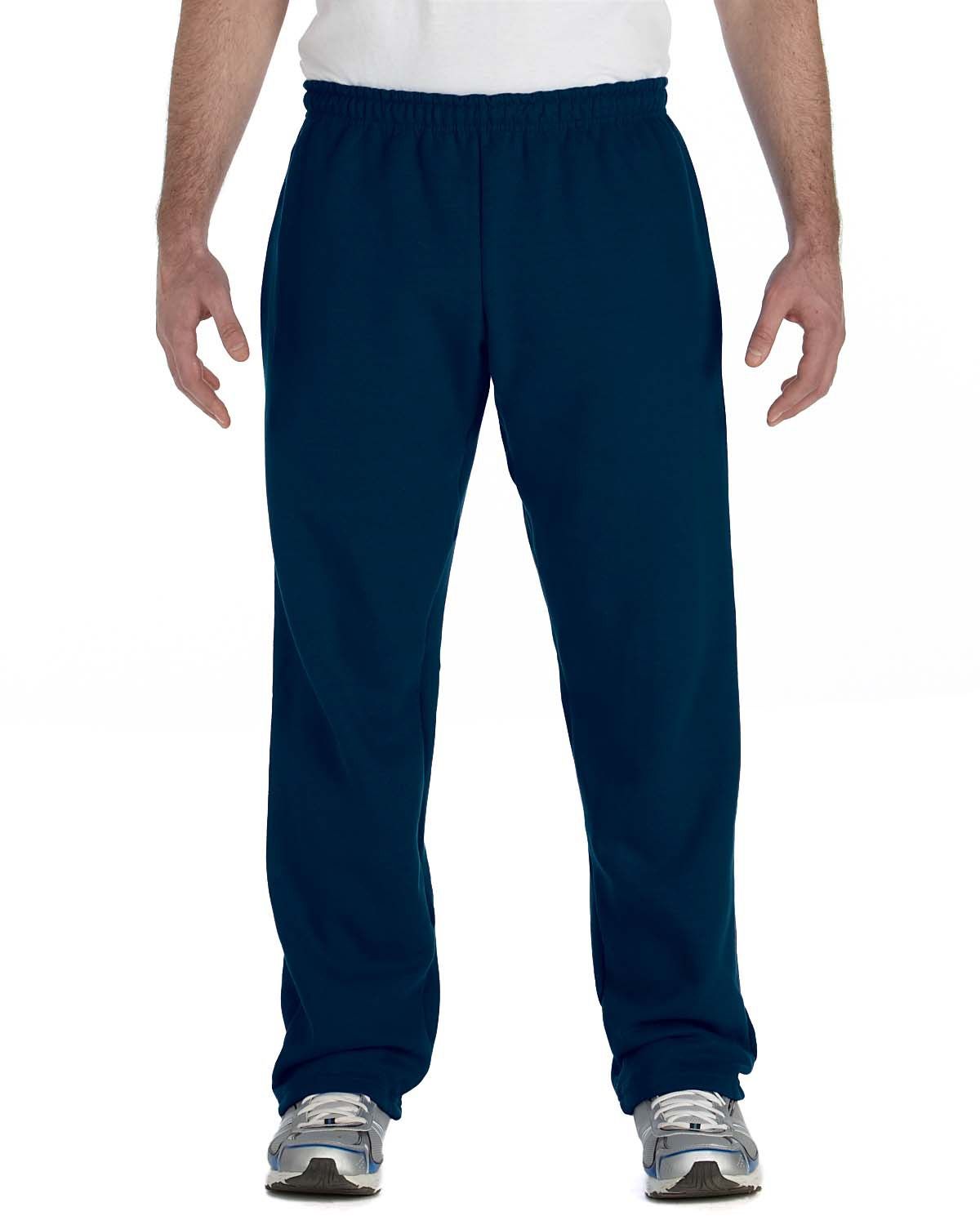 Gildan Heavy Blend Open Bottom Sweatpants in Navy