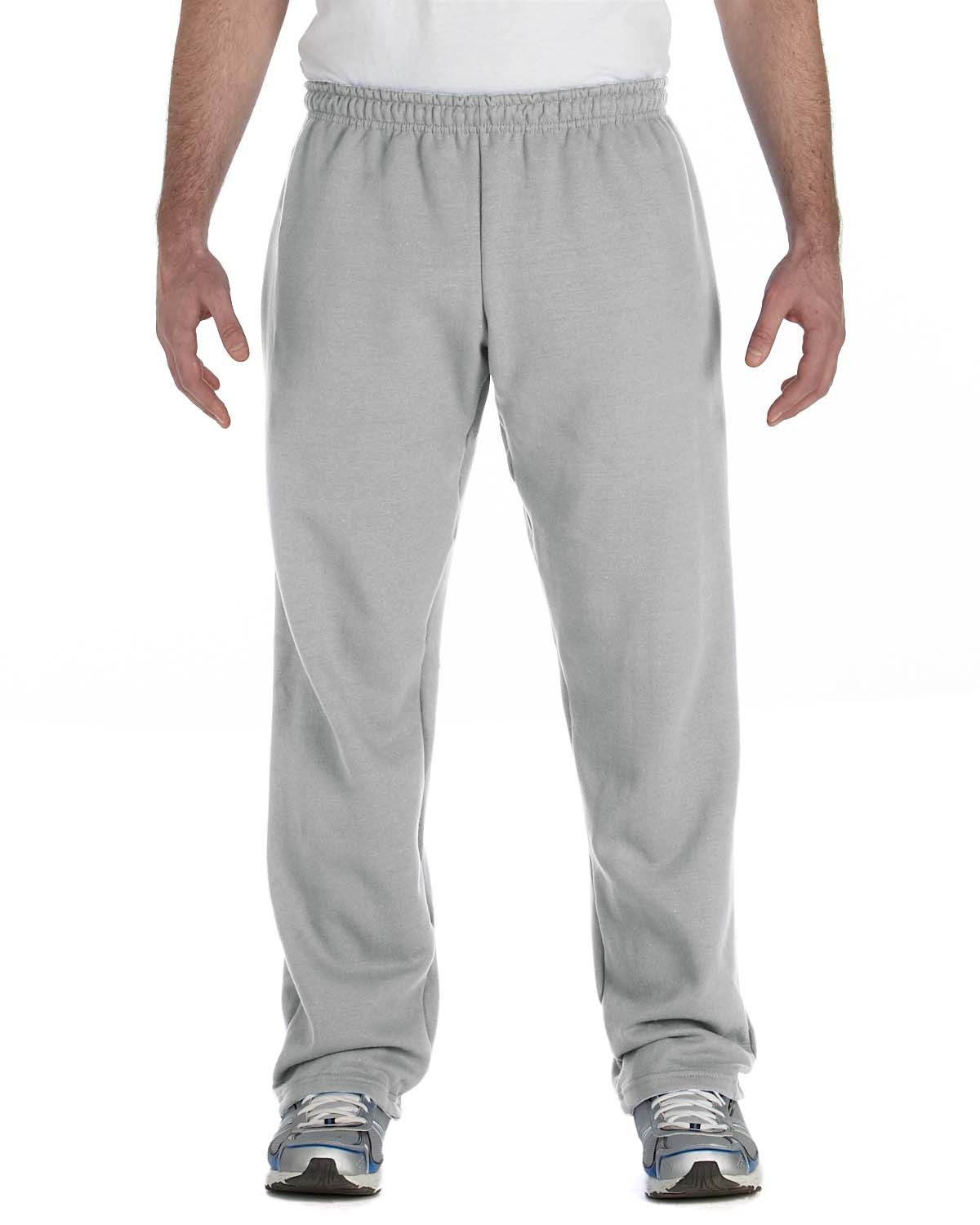Gildan Heavy Blend Open Bottom Sweatpants in Sport Grey