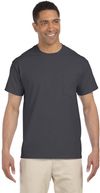 Am image of a Custom Gildan Ultra Cotton Pocket T Shirt in Charcoal!