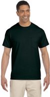 Am image of a Custom Gildan Ultra Cotton Pocket T Shirt in Forest Green!