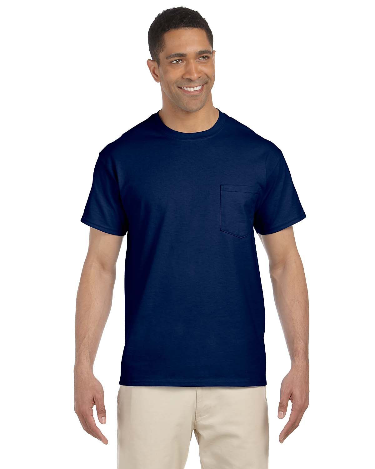 Gildan Ultra Cotton Pocket T Shirt in Navy