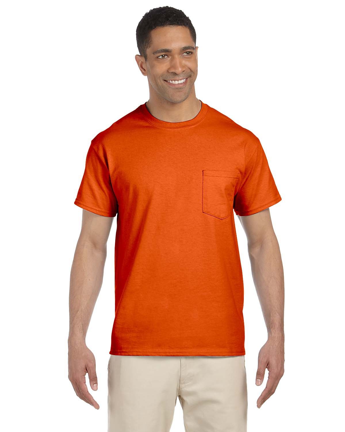 Gildan Ultra Cotton Pocket T Shirt in Orange