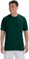 Am image of a Custom Gildan Performance T shirt in Forest Green!