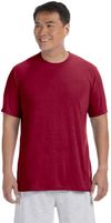 Am image of a Custom Gildan Performance T shirt in Cardinal Red!