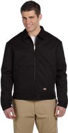 Am image of a Custom Dickies Men's Lined Eisenhower Jacket in Black!