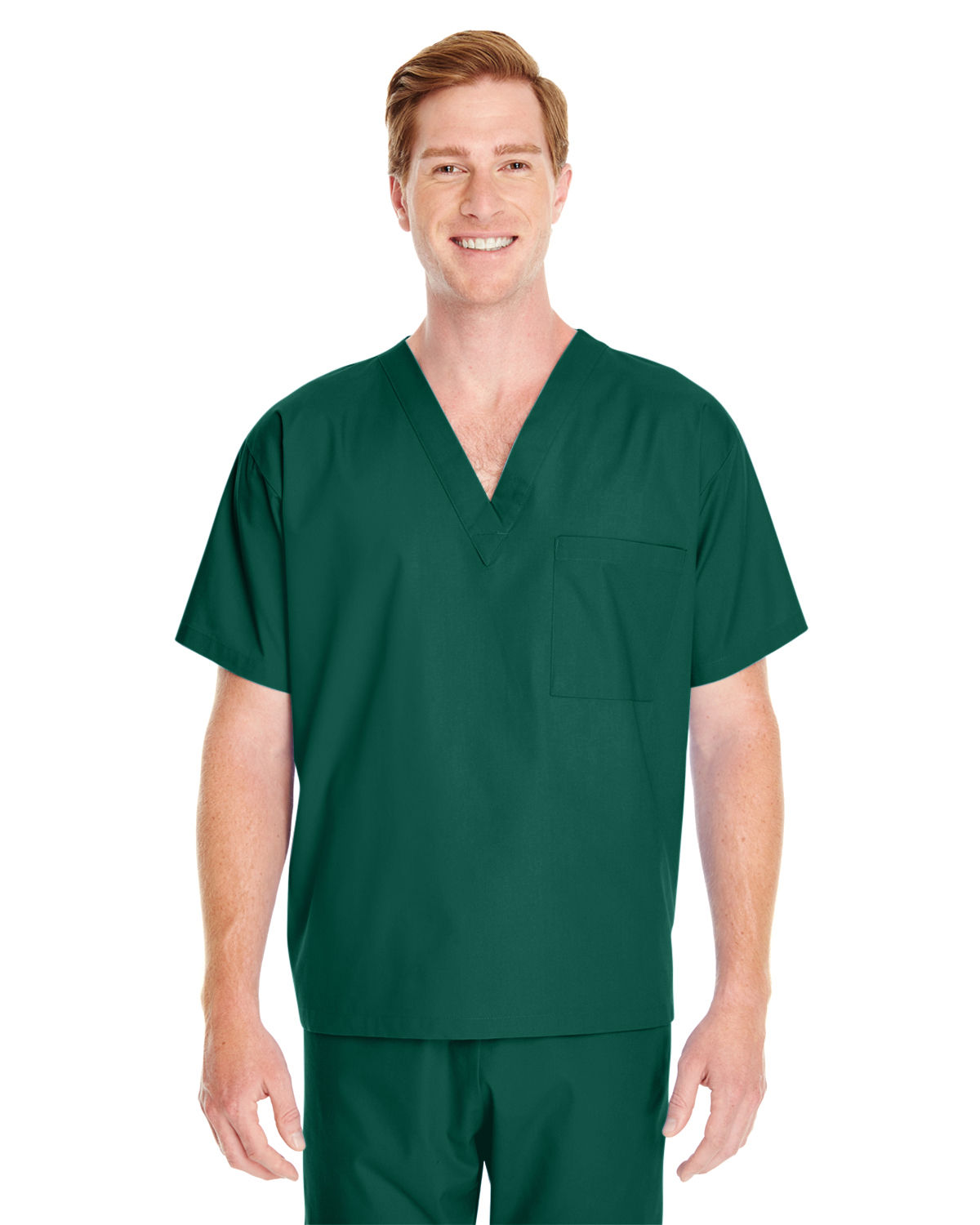 Harriton Adult Restore 4.9 oz. Scrub Top in Hunter