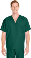 Am image of a Custom Harriton Adult Restore 4.9 oz. Scrub Top in Hunter!