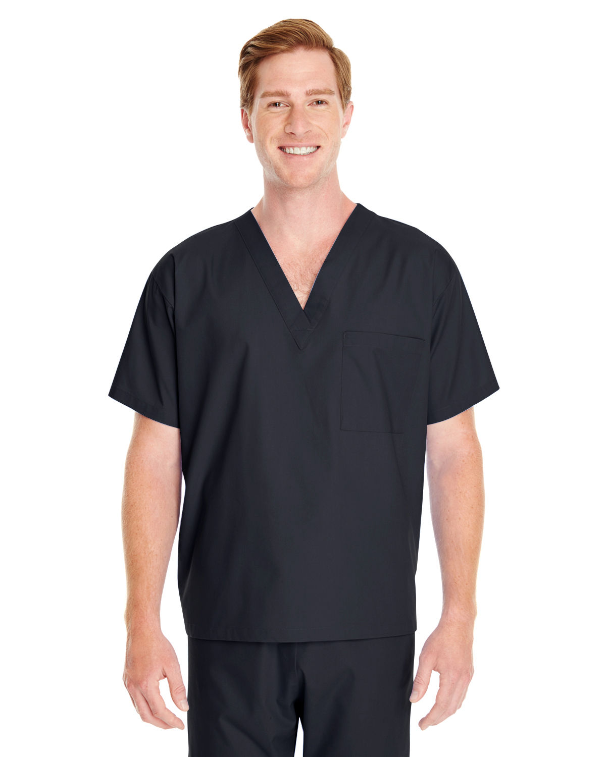 Harriton Adult Restore 4.9 oz. Scrub Top in Black
