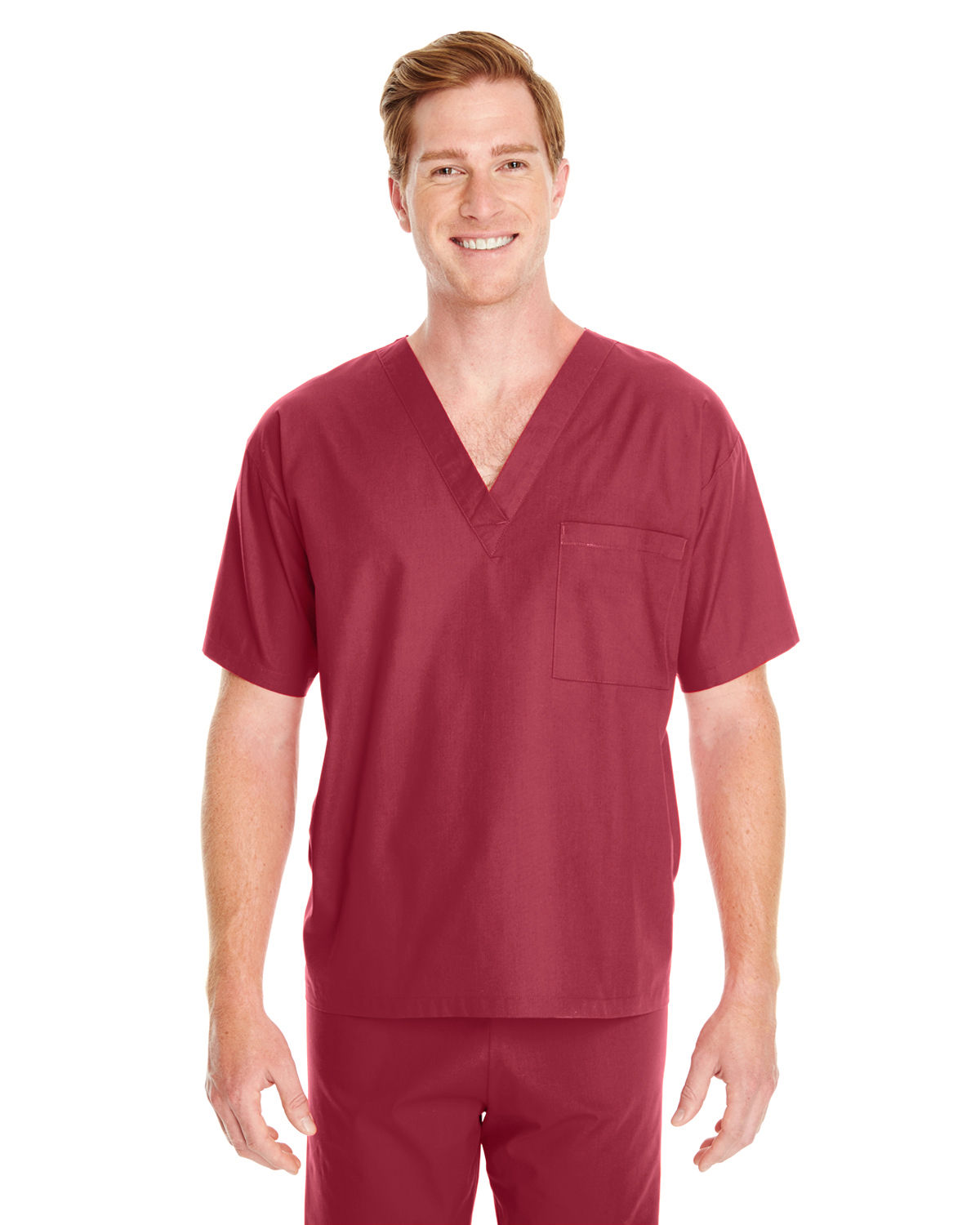 Harriton Adult Restore 4.9 oz. Scrub Top in Wine