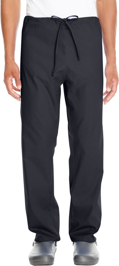 Am image of a Custom Harriton Adult Restore 4.9 oz. Scrub Bottom in Black!