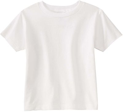 Am image of a Custom Rabbit Skins Cotton Jersey T Shirt in White!