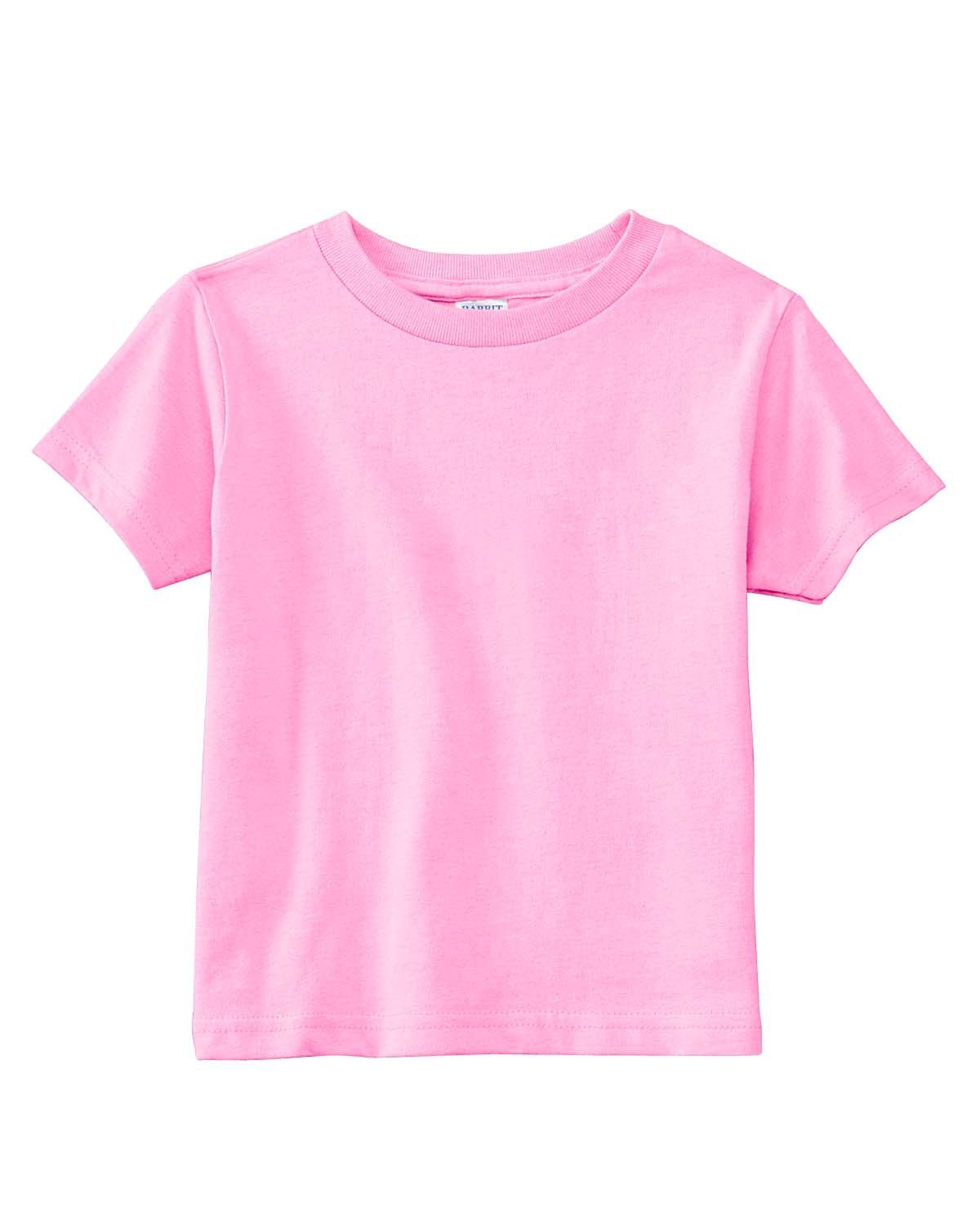 Rabbit Skins Cotton Jersey T Shirt in Pink