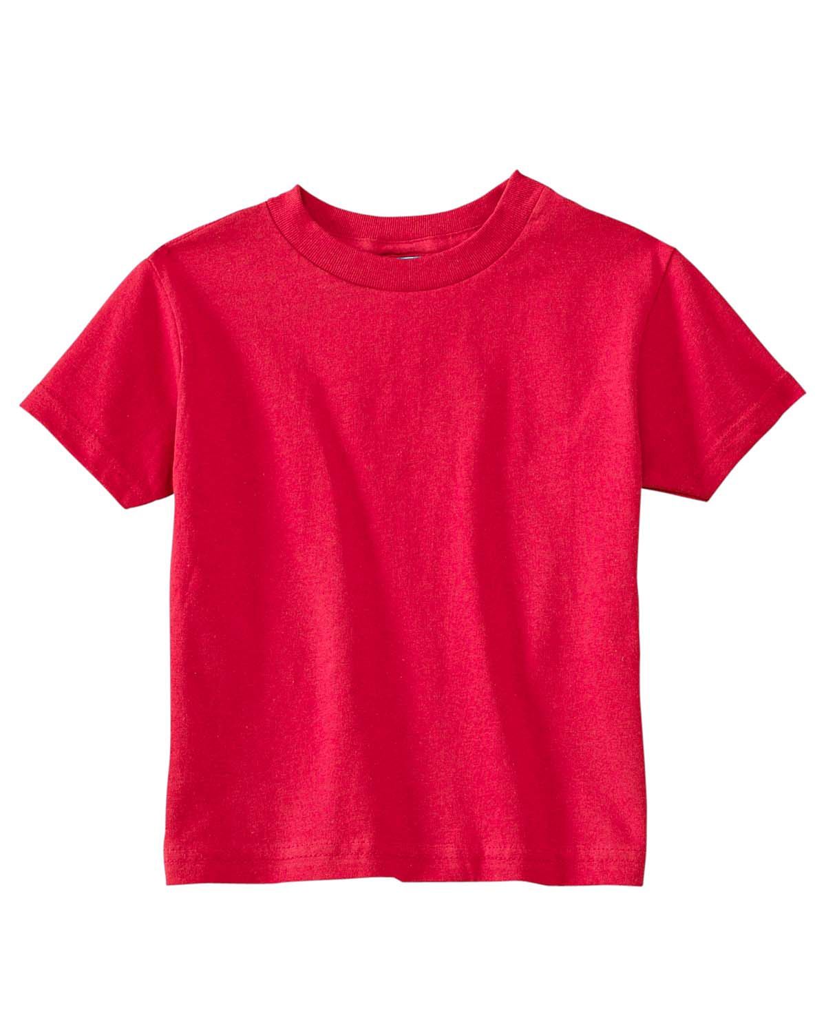 Rabbit Skins Cotton Jersey T Shirt in Red