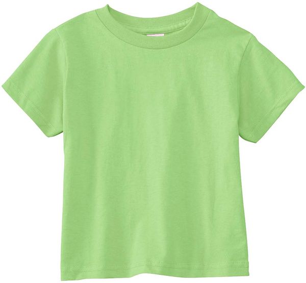 Am image of a Custom Rabbit Skins Cotton Jersey T Shirt in Key Lime!