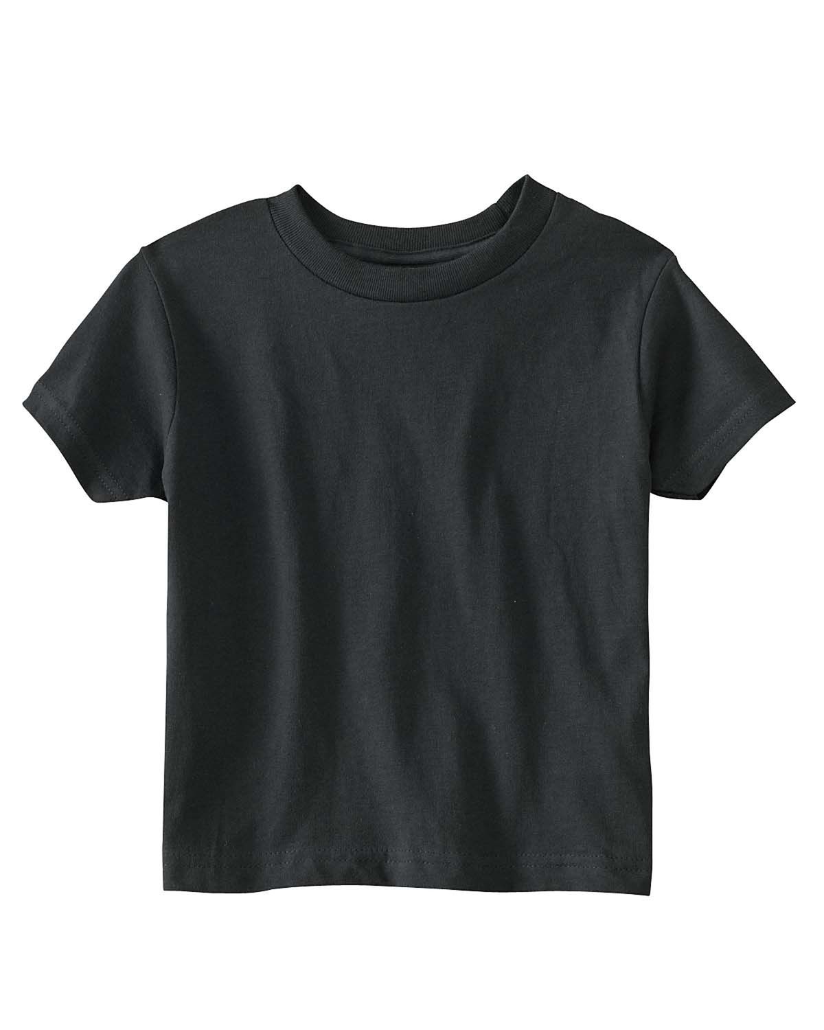 Rabbit Skins Cotton Jersey T Shirt in Black