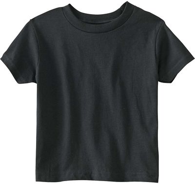 Am image of a Custom Rabbit Skins Cotton Jersey T Shirt in Black!