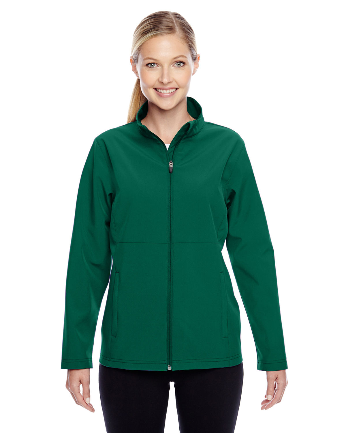 Team 365 Ladies' Leader Soft Shell Jacket in Sport Forest