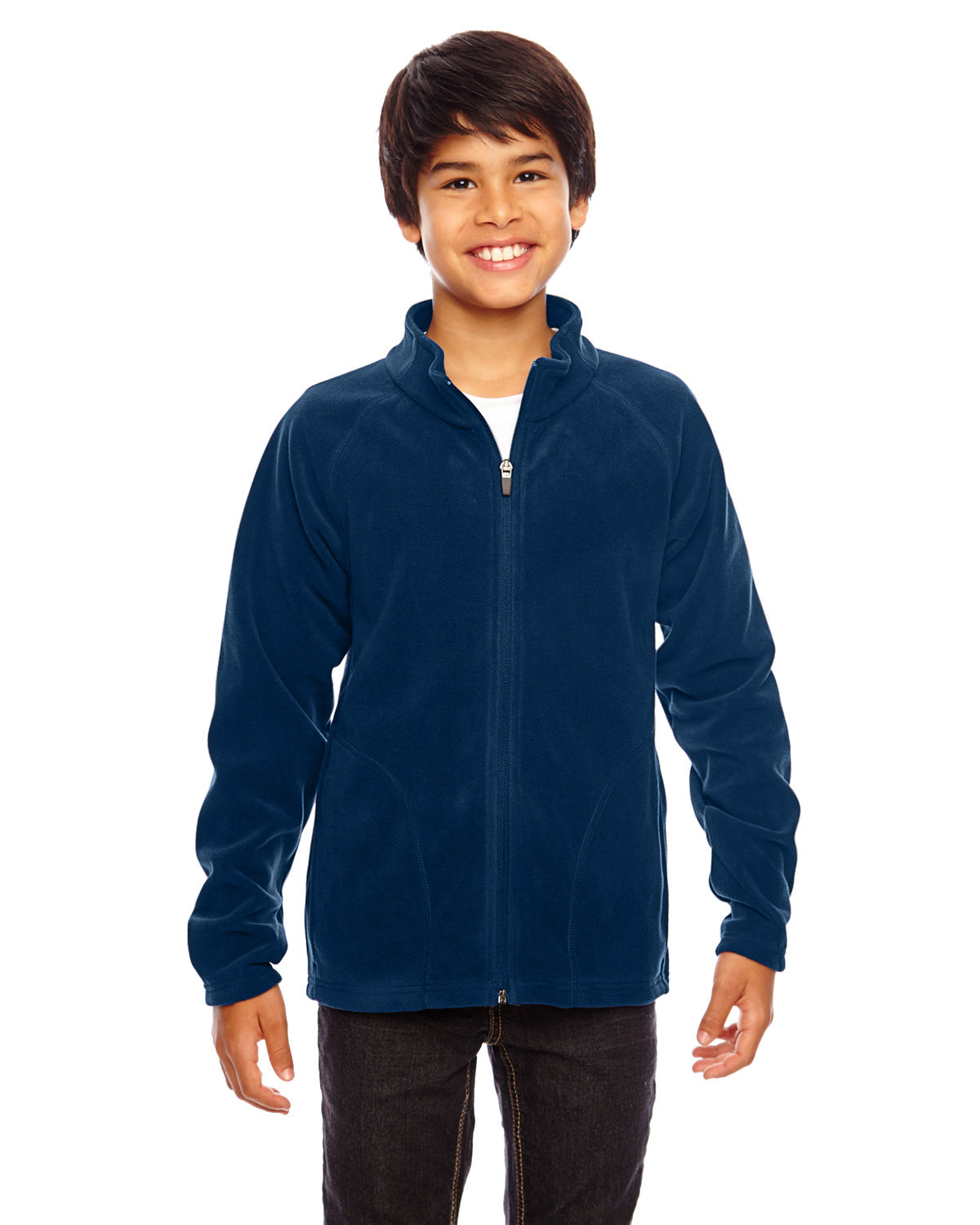 Team 365 Youth Campus Microfleece Jacket in Sport Dark Navy