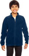 Am image of a Custom Team 365 Youth Campus Microfleece Jacket in Sport Dark Navy!