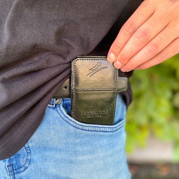 An image of a card holder that you can engrave your logo or design on!