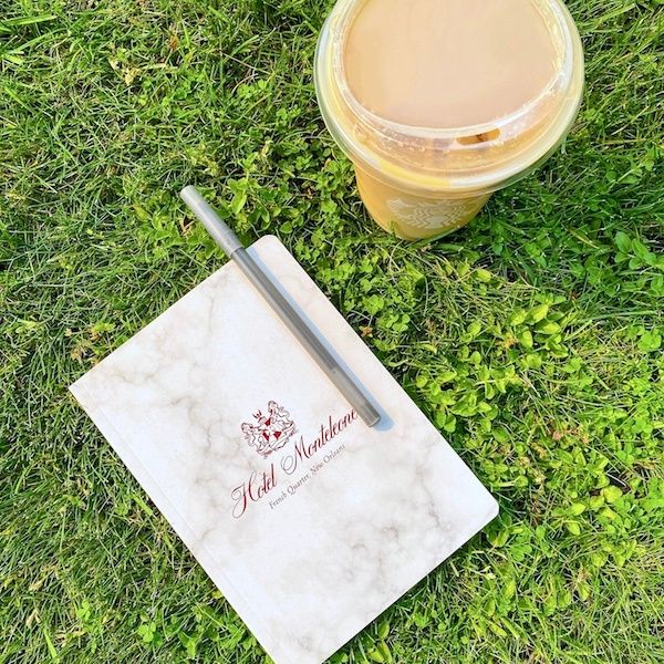 An image of a custom notebook that we printed!