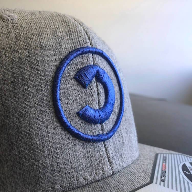 An image of a puff embroidered hat we did for a customer