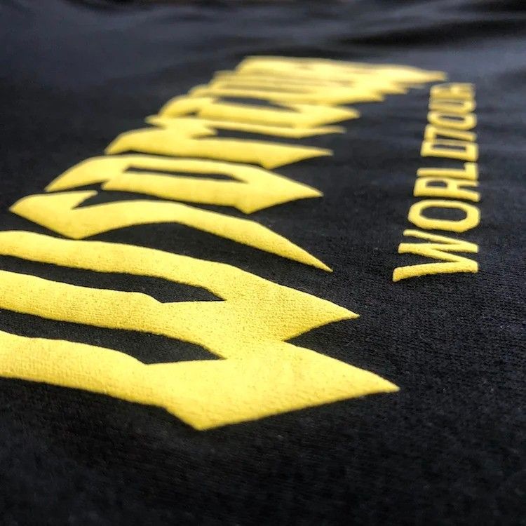 An image of puff screen printing we did for wsdm club