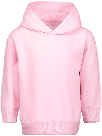Am image of a Custom Rabbit Skins Toddler Pullover Fleece Hoodie in Pink!