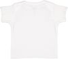 Am image of a Custom Rabbit Skins Baby Rib Lap Shoulder T Shirt in White!