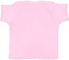 Am image of a Custom Rabbit Skins Baby Rib Lap Shoulder T Shirt in Pink!