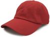 Am image of a Custom Nissi Washed Cotton Dad Cap in Red!