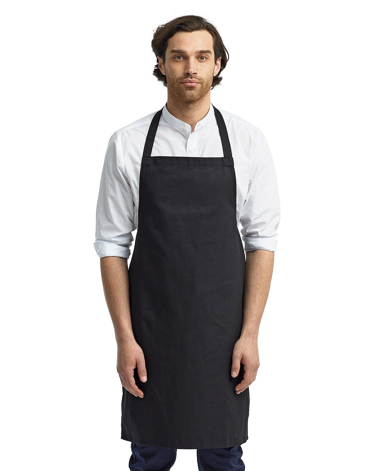 Artisan Collection by Reprime Organic Cotton Bib Apron in BLACK