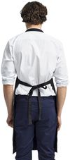Am image of a Custom Artisan Collection by Reprime Organic Cotton Bib Apron in BLACK!