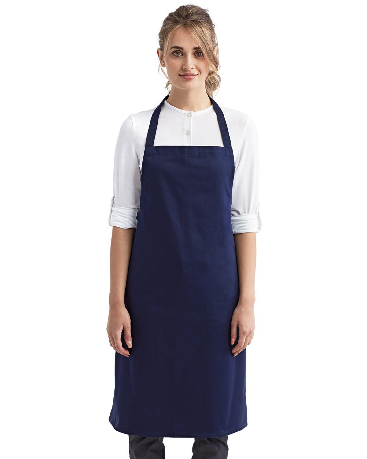 Artisan Collection by Reprime Organic Cotton Bib Apron in NAVY