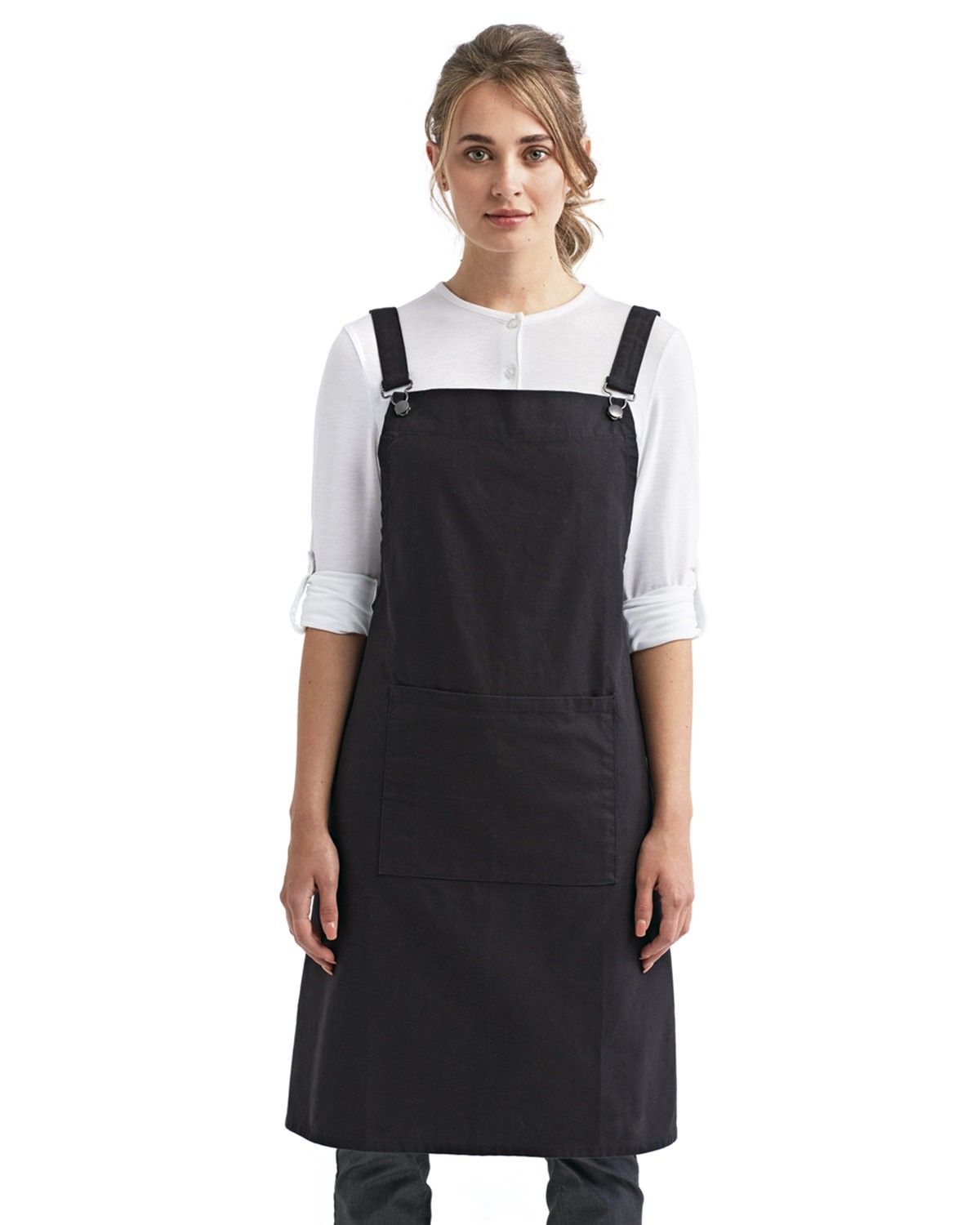 Artisan Collection by Reprime Cross Back Barista Apron in BLACK