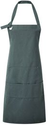 Am image of a Custom Calibre Heavy Cotton Canvas Pocket Apron in Dark Grey!