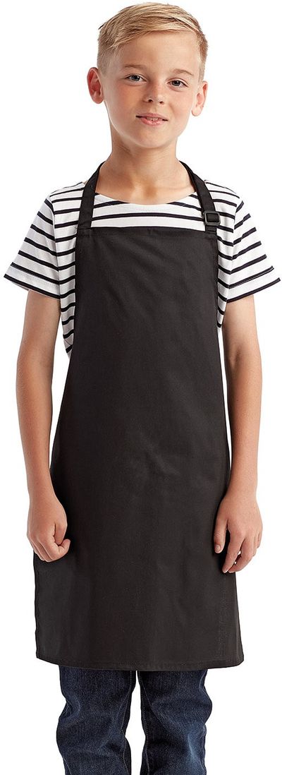 Am image of a Custom Artisan Collection by Reprime Youth Apron in Black!