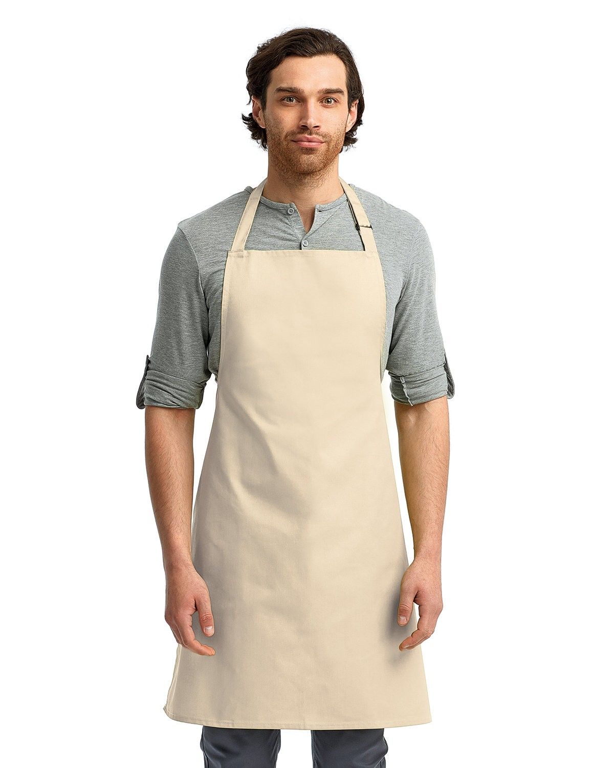 Artisan Collection by Reprime Unisex Colours Sustainable Bib Apron in Natural