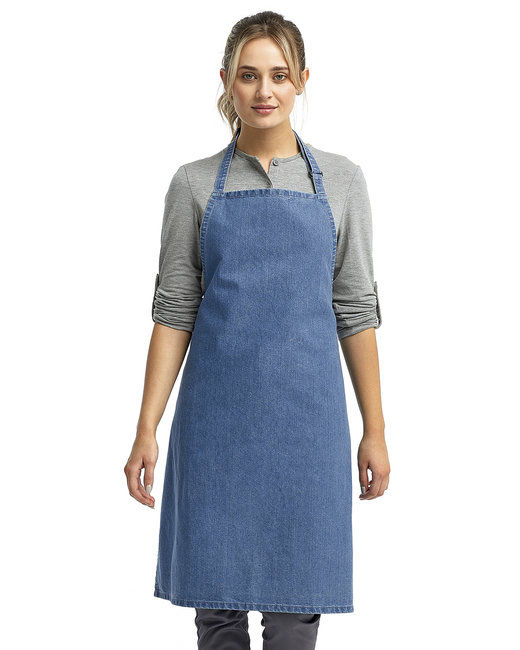 Artisan Collection by Reprime Unisex Colours Sustainable Bib Apron in Blue Denim
