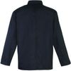 Am image of a Custom Artisan Collection by Reprime Unisex Studded Front Long Sleeve Chef's Jacket in Black!