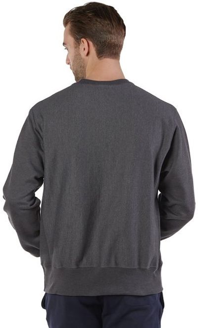 Am image of a Custom Champion Adult Reverse Weave Fleece Crew in Charcoal Heather!