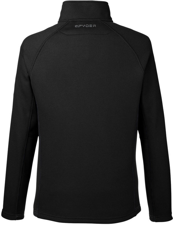 An image of a Custom Spyder Men's Constant Half Zip Sweater in Black/Black!