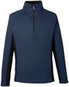 Am image of a Custom Spyder Men's Constant Half Zip Sweater in Frontier/Black!