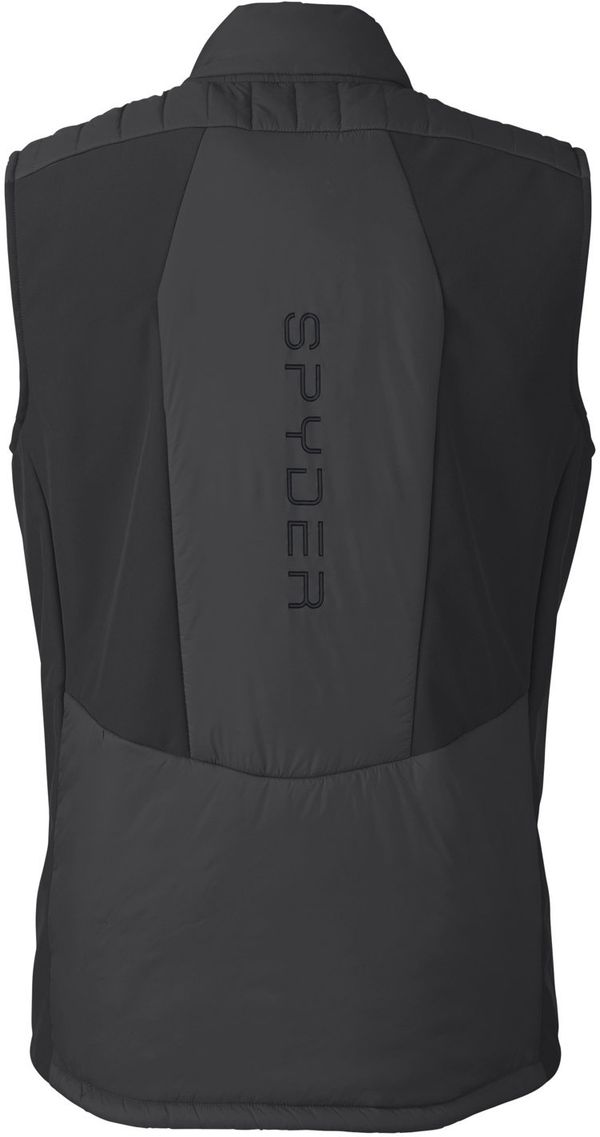 Am image of a Custom Spyder Men's Challenger Vest in BLACK!