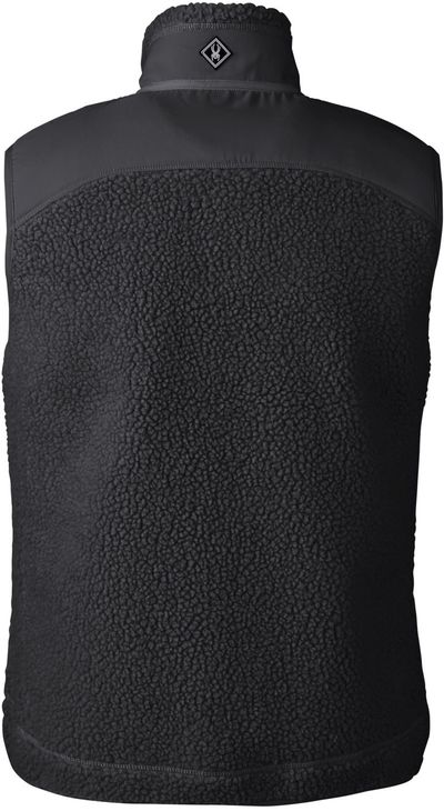 Am image of a Custom Spyder Unisex Venture Sherpa Vest in Black!
