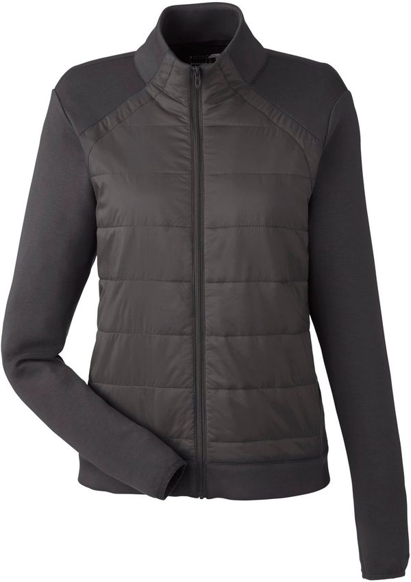 Am image of a Custom Spyder Ladies' Impact Full Zip Jacket in Black!